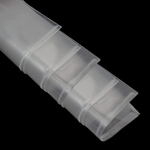 Image of A5 FD Size Envelope Design File Folder Clear Holder Storage Case for Paper Document Bag PassBook, Cheque Book Snap Button Folder Clear Plastic Container - Pack of 100