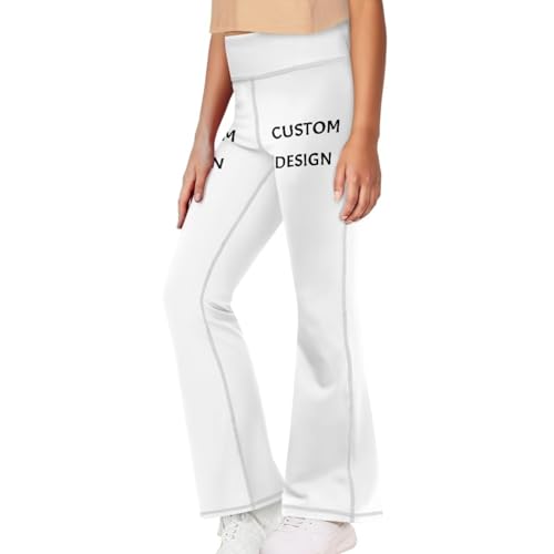 Image of Girls Flare Leggings 5-14T Cute Bell Bottoms for Girl Yoga Pants for Gym