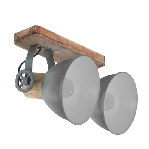 Mexlite York Plafón Gris 2 focos 27 cm de ancho Regulable