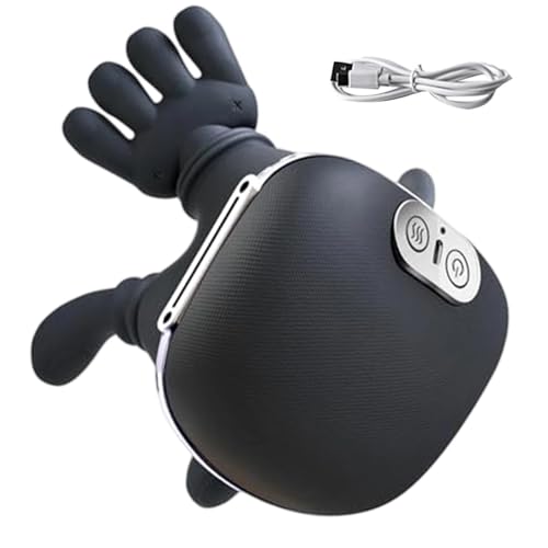 Masajeador de hombros - Masajeador de cuello recargable con batería de 2000 mAh | Relajación de profundos, 2 niveles de calor para el entrenamiento de viaje en casa