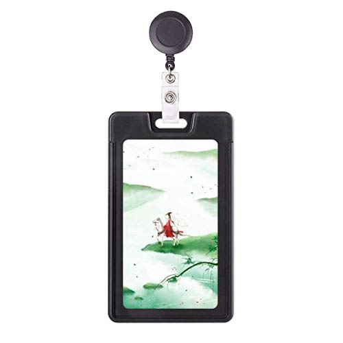Porte-badge enrouleur aquarelle chinoise pour ne plus perdre vos cartes de bureau