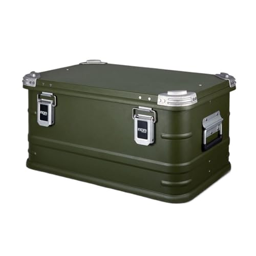 Caixa de armazenamento de liga de alumínio, porta-malas portátil ao ar livre, caixa de armazenamento de acampamento, estojo de carga impermeável de metal, grande capacidade, 30L/50L (tamanho: 30L)