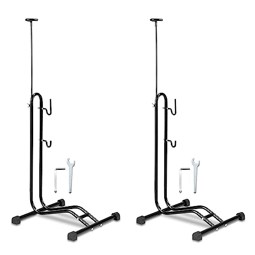 Hebitod Fahrradständer Boden 2x, 20 bis 29 Zoll, Fahrradhalter Aufstellständer, Bodenständer für Vorderrad oder Hinterrad, Sh