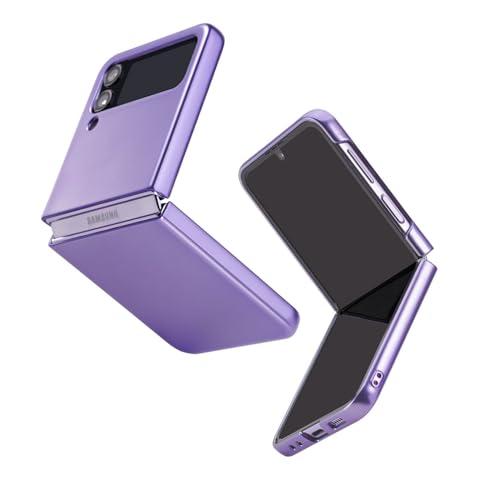 GALLAPLE for Samsung Galaxy Z Flip 4 Mganetic Case Purple Full Cover Hard PC Ultra-Thin Anti-Yellow Shockproof Support Wireless Charging Slim Protective Phone Case for Galaxy Z Flip 4