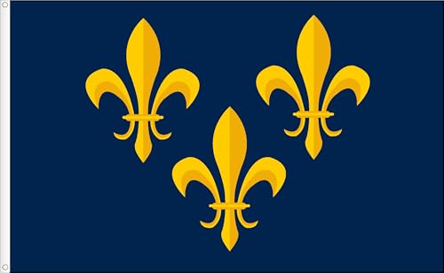 DRAPEAU ROYAL FRANCE. S. XIII-XVI. FLEUR DE LYS. QUALITÉ SATIN PREMIUM. DIMENSION 150X90