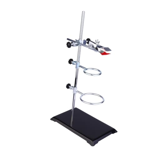 Cabilock 40cm Lab Iron Platform Clamp Stand Ring Stand Stainless Steel Lab Equipment
