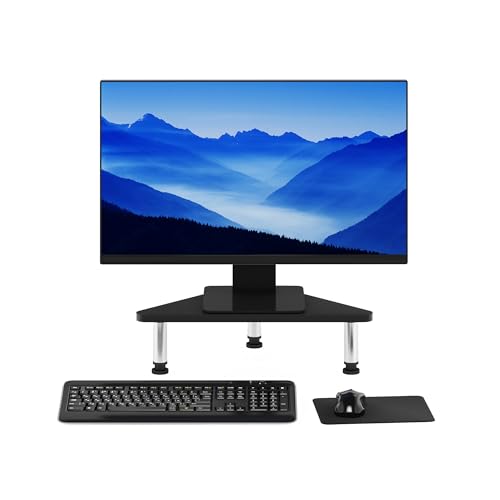 Furinno Turn-N-Tube Corner Monitor Riser Stand with Stainless Steel Tubes, Americano - image 4