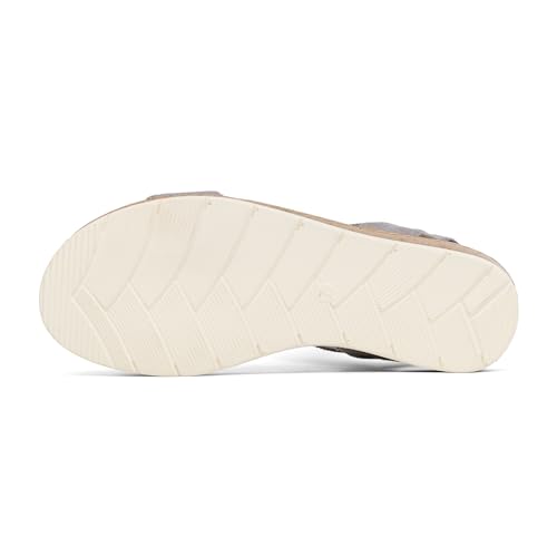 Image of VJH confort Women's Flat Sandals Open Toe Elastic Ankle Strap Slip on Comfy Low Wedge Sandals