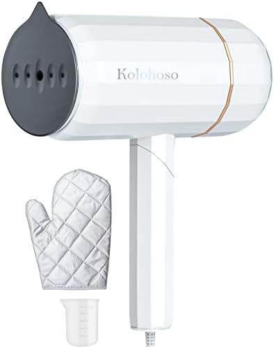 Travel Steamer for Clothes 1500W, Kolohoso Portable Handheld Garment Clothing Steamer with 140ml Water Tank, Fast Heat Up Fabric Steamer Iron for Home, Outdoor, Furniture