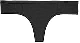 adidas Women's Thong Underwear, Black/Matte Silver, X-Small/Small