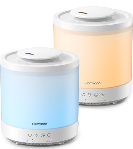 Homvana Small Humidifiers for Bedroom - 2 Packs 1.5L...