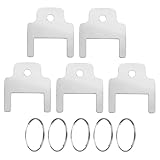 VOANZO 5 Stück 770301 Papierhandtuchspender-Schlüssel, Edelstahl-Toilettenpapierspender mit 5 Schlüsselringen, Seidenpapier-Handtuchhalter-Schlüssel