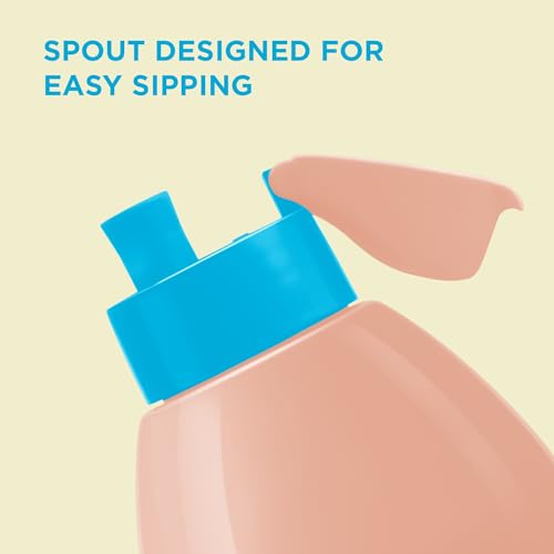 Image of Milton Marvel Kool Elite 600 Insulated Water Bottle for School Kids I Food Grade I Leak Proof Flip Top Lid, Easy to Carry Loop, Insulated Thermo Sipper Bottle for Kids,492 ml,Sky Blue (Iron Man print)