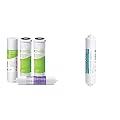 APEC Water Systems FILTER-SET-ESPH High Capacity Replacement Filter Set For Essence Series Alkaline Reverse Osmosis Water Filter System Stage 1-3&6 and FI-ES-TCR-QC 10" High Capacity Inline Carbon Filter