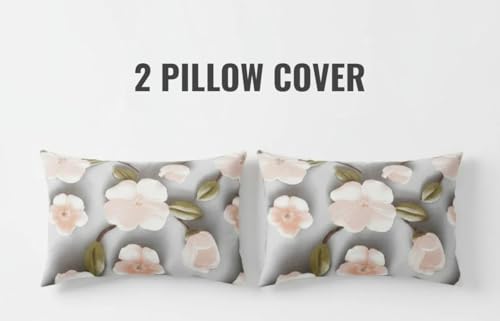 Image of 350 TC Premium Heavy Cotton 7D Print Fast Colour Feel Elastic Fitted Floral Bedsheet Double Size(72 X 72 X 8) with 2 Pillow Covers Size(17 x 27) Double Bed (Double 72x72) (Multicolor-2)