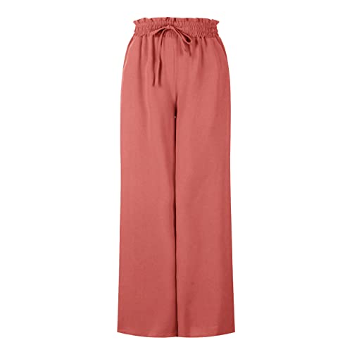 SMIDOW Palazzo Pants for Women Dressy Casual 2024 High Waist Wide Leg Flowy Pants Loose Long Lounge Trousers3