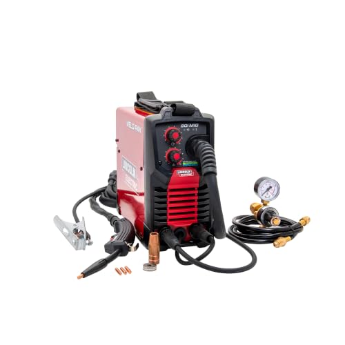 Image of Lincoln Electric 90i MIG and Flux Core Wire Feed Weld-PAK Welder, 120V Welding Machine, Portable w /Shoulder Strap, Protective Metal Case, Best for Small Jobs, K5256-1