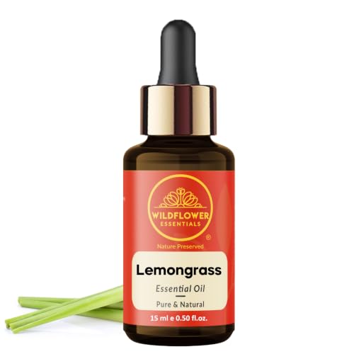 Image of Lemongrass Essential Oil for Face, Skin, Hair, Body, Home, Fragrance 100% Pure & Natural Undiluted 15ml