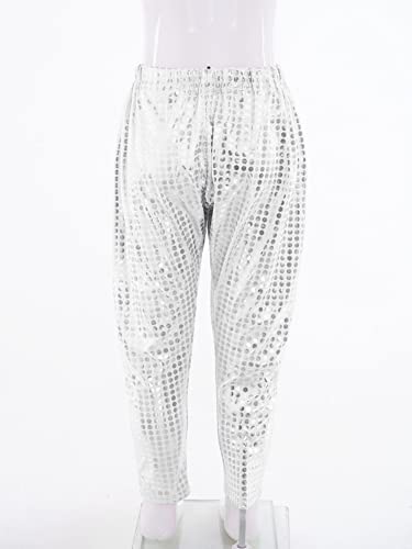 CHICTRY Kids Boys Girls Shiny Sequins Hip Hop Jazz Dance Pant Sweatpants Performance Trouser Harem Pants4