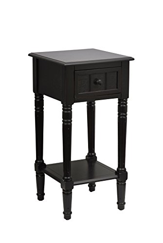 Image of Decor Therapy Simplify Accent Table with Drawer, Black