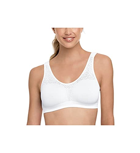 Image of Bali Women's Microfiber Bralette Pack, Comfort Revolution Seamless T-Shirt Bra, Crop Top Bralette, 2-Pack