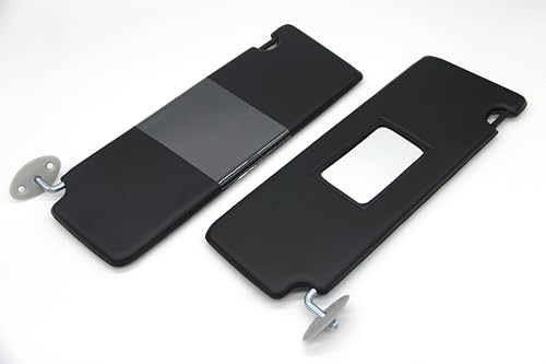 Generic Compatible with Toyota Tacoma/Hilux 1995 1996 1997 1998 1999 2000 2001 2002 2003 2004 Sun Visor Set - Black Vinyl LH RH Shade Protector