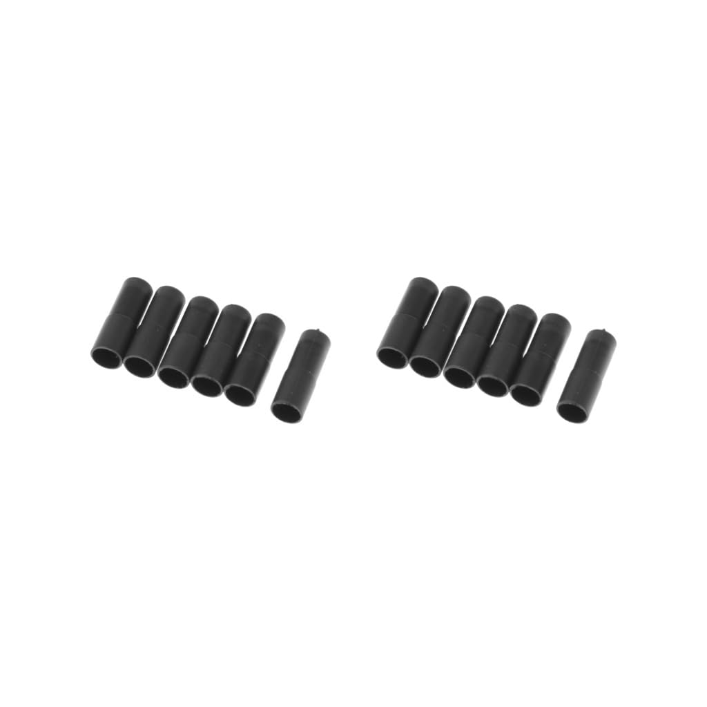 2 Set Bike Bicycle Brake Cable Tips Wire End Cap Crimps Ends Caps Ferrules 5mm, Black