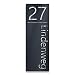Produktbild Metzler XXL Edelstahl Hausnummernschild - Hausnummer in Anthrazit (RAL 7016) - Hausnummern & Buchstaben aus massiven Edelstahl (V2A) - ca. 22,5 x 65 cm