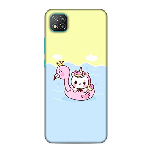 Image of Printed Mobile Back Hard Case Cover for Xiaomi Poco C3 | Water, Cute Pattern, Rainbow Art-80