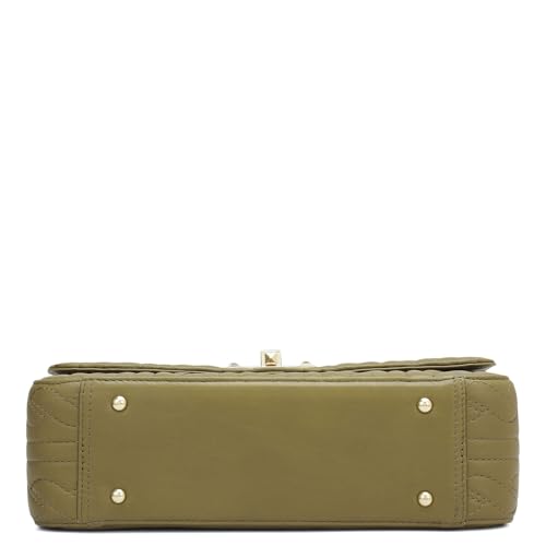 Image of Da Milano Women's Leather Shoulder Bag - Olive