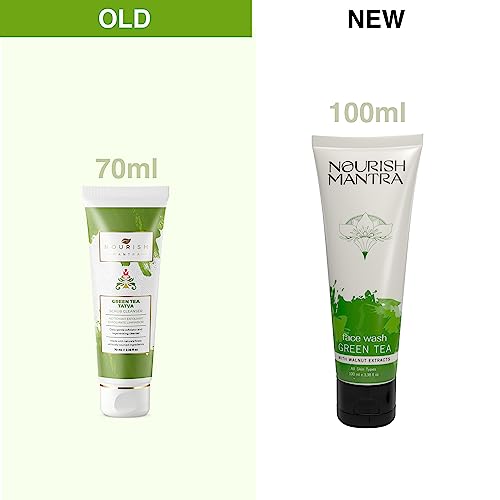 Nourish Mantra- Green Tea Tatva Face Wash (100 ml) - Image 2