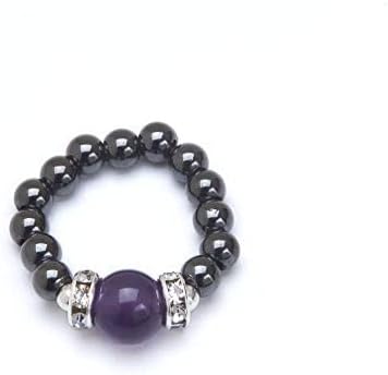 Amethyst and Black Magnetic Therapy Stretch Wellness...