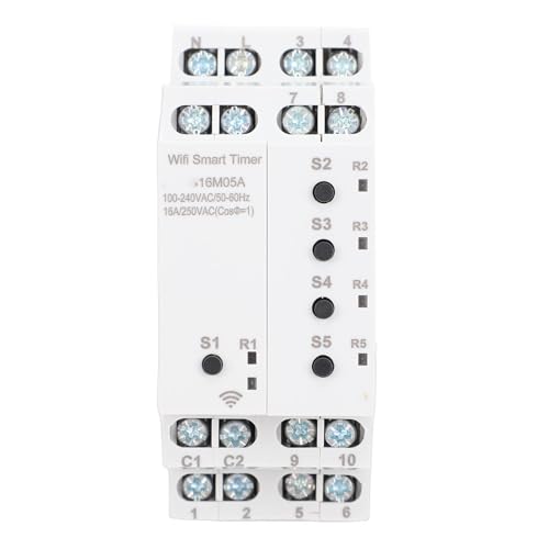 Minuteur WiFi 5 canaux commande vocale et commutateur externe