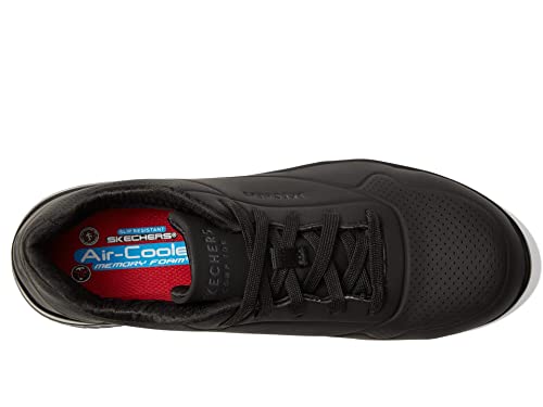 SKECHERS Women's Uno SR-Deloney Comp Toe Industrial Shoe, Black, 8.5 Wide