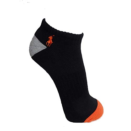 Polo 6 Pack Peds Socks Black 03