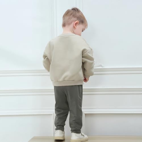 U·nikaka 3-Pack Baby Boys Pants Casual Toddler Sweatpants Athletic Infant Boys Joggers Cotton Flexy Pants and Leggings3