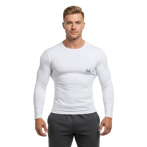 Image of NINQ Half Sleeve Compression T-Shirt - Men's Athletic & Sports Tights for Fitness