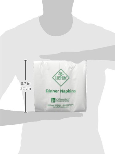 Miniatura 2 de Hoffmaster 120060 Servilleta de cena sin relieve similar al lino, plegado 18, 17 pulgadas de largo x 17 pulgadas de ancho, color blanco (caja de 300)