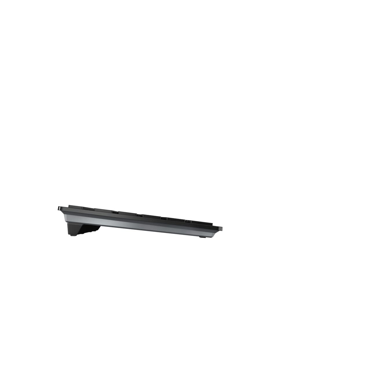 CHERRY KW 9100 SLIM, Bezprzewodowa klawiatura, Układ EU (QWERTY), Do wyboru Bluetooth lub 2,4 GHz, Płaskie klawisze, Akumulator, Czarny-Szary