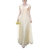 [VANDROUP] パーティードレス ロングドレス オフショルダー 演奏会 ドレス ピアノ 発表会 大人 イブニングドレス 結婚式 コンサート 編み上げ 成人式 黄色 同窓会 ステージ XL 舞台 学園祭 ファッション