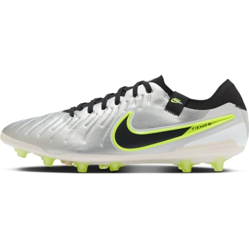 Nike Tiempo Legend 10 AG-Pro Fußballschuh für Kunstrasen, Zapatillas de fútbol Hombre, Metallic Silver Black Volt, 47 EU