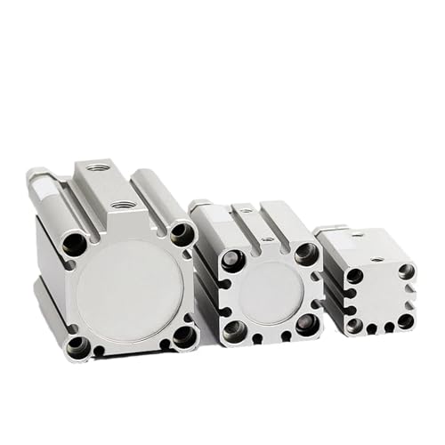 Cilindro neumático compacto de doble efecto con vástago de guía y carrera de 30mm sin imán 6
