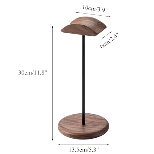 Muso Wood SN132Z01 Walnut Wood & Aluminum Headset Stand thumb #2