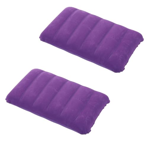 Tintoke 2 almohadas hinchables para camping, viajes, cojín de aire y terciopelo, cojín...