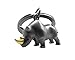 Schwarz günstig Kaufen-Meta[l]morphose Metalcorphose MTM271-01 Schlüsselanhänger mit Nashorn, Schwarz