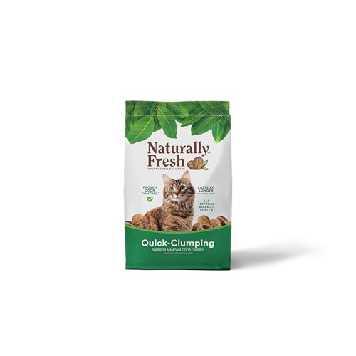 Naturally Fresh Cat Litter Made from Walnut Shells, Quick-Clumping, Unscented, Upcycled, Easy...