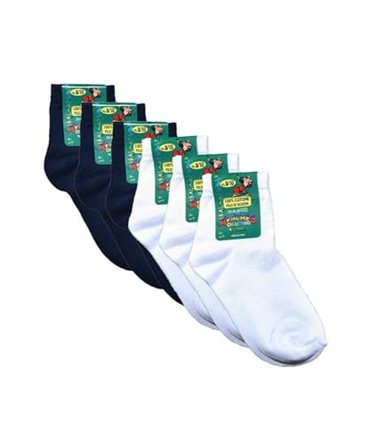 Fontana Calze, 6 paia di calze bimbo in Cotone Filo di Scozia elasticizzato modello Caviglia. ASSORTITO 31-34…