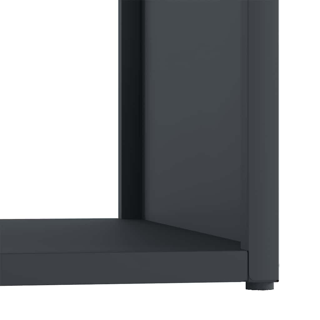 Brennholzregal Anthrazit 40x40x40 cm aus Kaltgewalztem Stahl – Robustes Regal mit großem Fassungsvermögen für effiziente Holzlagerung und Luftzirkulation