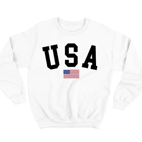 USA Flag Sweatshirt 4th of July Sweatshirt Gift American Flag Sweatshirt Crewneck Independece Day Sweater Men's Sweatshirt Women's Sweatshirt2