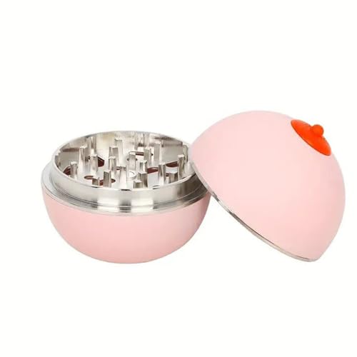 Molinillo De Especias Rosa De 2,48', Molinillo De Hierbas De 3 Capas con Dientes Afilados, Molinillo Esférico De Aleación De Zinc, Manual para Uso En La Cocina.